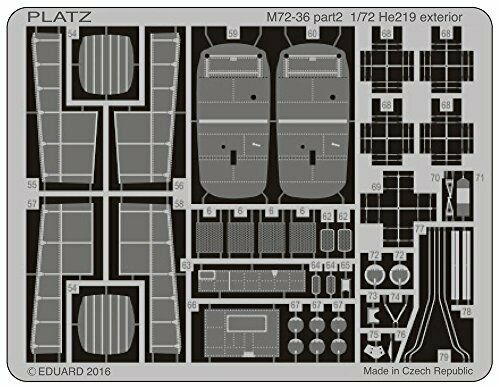 Platz 1/72 Etching Parts For He219 Uhu Set Of 2 Plastic Model Kit- Japan Figure Store - #1 Bring To You The Best Japanese Goods