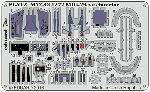 Platz 1/72 Mig-29 9.13 Fulcrumc Interior Plastic Model Kit- Japan Figure Store - #1 Bring To You The Best Japanese Goods