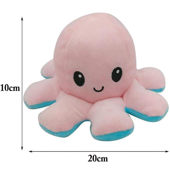 Seinal Reversible Octopus Angry Face And Laughing Face (Pink Koi Blue) Japanese Stuffed Octopus- Japan Figure Store - #1 Bring To You The Best Japanese Goods