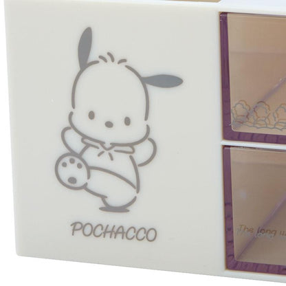 Sanrio Pochacco Plastic Chest With Pen Stand (Calm Color)- Japan Figure Store - #1 Bring To You The Best Japanese Goods
