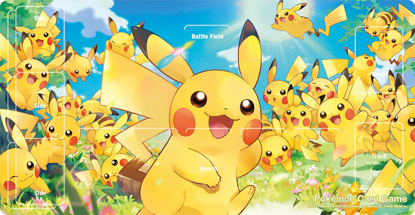 Pokémon Card Game Pikachu Rubber Play Mat Large Gathering From Japan- Japan Figure Store - #1 Bring To You The Best Japanese Goods