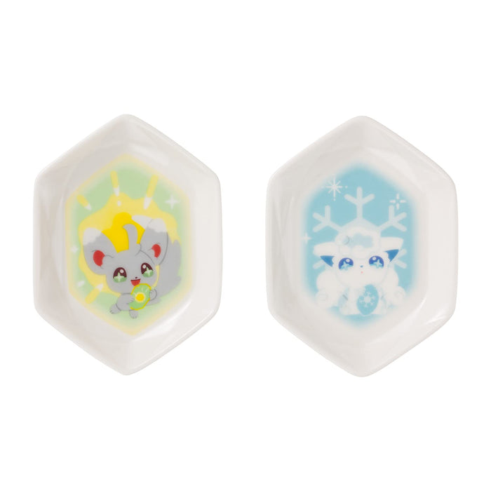 POKEMON CENTER ORIGINAL Die-Cut Bean Dish Set 2 Pcs Shinka No Ishi Minccino, Alolan Vulpix- Japan Figure Store - #1 Bring To You The Best Japanese Goods