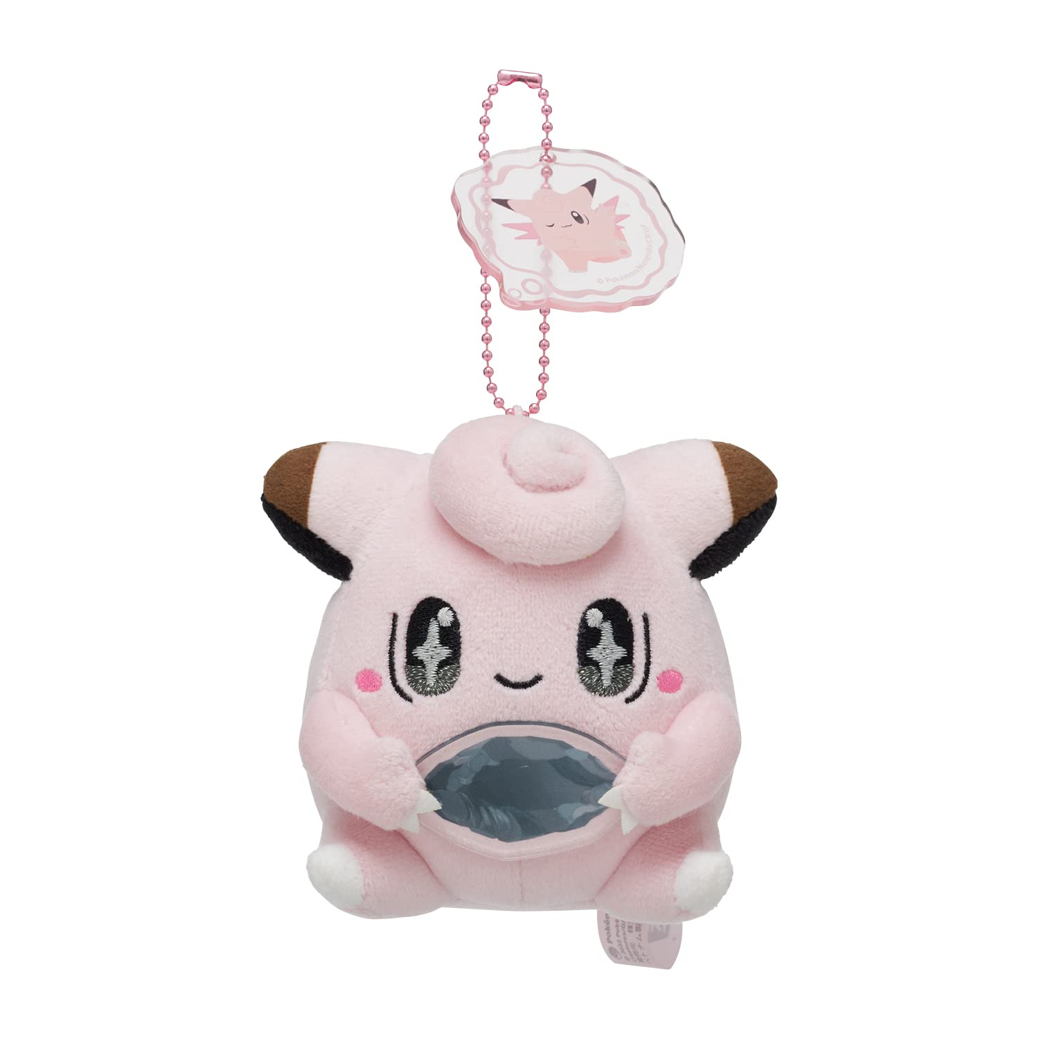 POKEMON CENTER ORIGINAL Plush Mascot Keychain Shinka No Ishi Clefairy & Moon Stone Clefable- Japan Figure Store - #1 Bring To You The Best Japanese Goods
