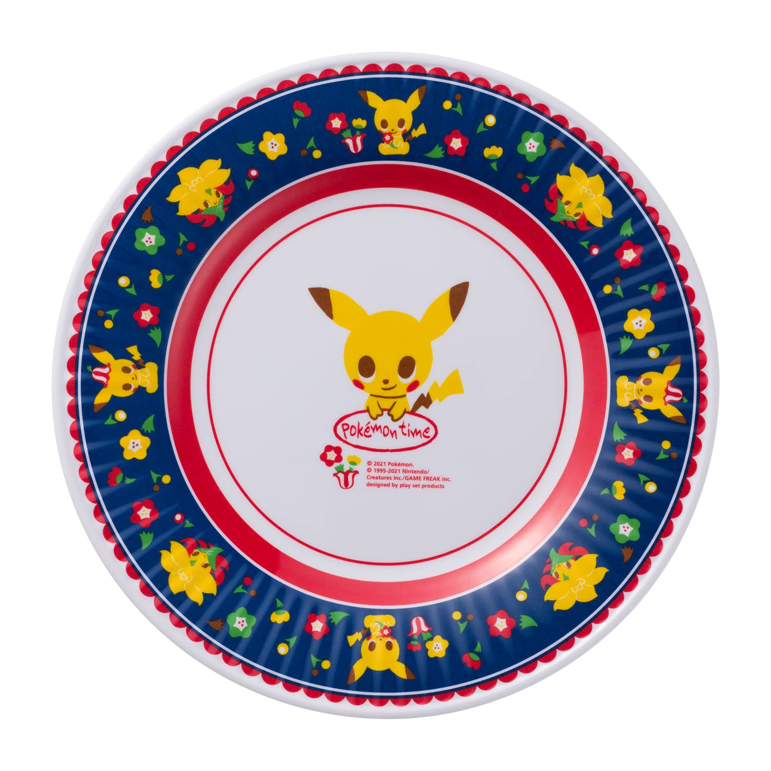 POKEMON CENTER ORIGINAL Melamine Plate Pokemon Time Pikachu Red- Japan Figure Store - #1 Bring To You The Best Japanese Goods