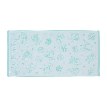POKEMON CENTER ORIGINAL Mini Bath Towel Pikachu And Sinnoh Pokemon Green- Japan Figure Store - #1 Bring To You The Best Japanese Goods
