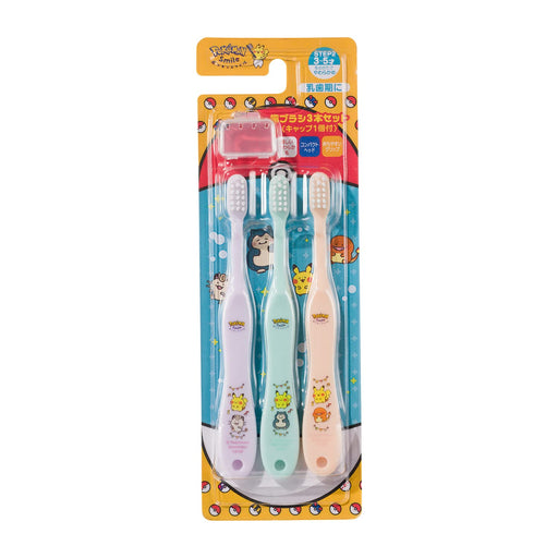 POKEMON CENTER ORIGINAL Pokemon Smile Toothbrush Set 3 Pcs Snorlax- Japan Figure Store - #1 Bring To You The Best Japanese Goods