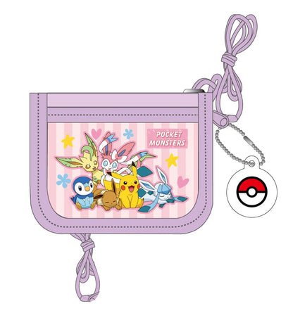 Pokemon Center Original Wallet With Neck Band Purple- Japan Figure Store - #1 Bring To You The Best Japanese Goods