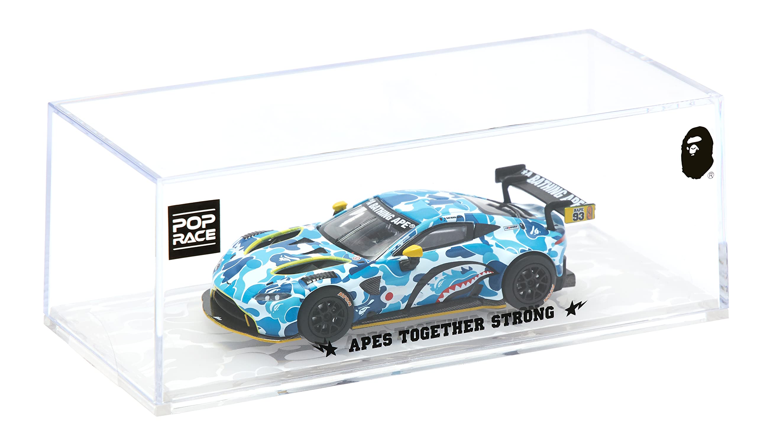 Genesis Company Pop Race 1/64 Bape X Aston Martin Gt3 Blue Japan- Japan Figure Store - #1 Bring To You The Best Japanese Goods