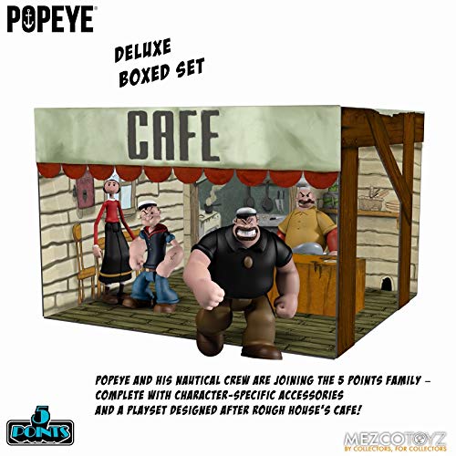 Popeye: Popeye Cafe Lounge 5-Point 3.75 Action Figure Box Set 611414- Japan Figure Store - #1 Bring To You The Best Japanese Goods