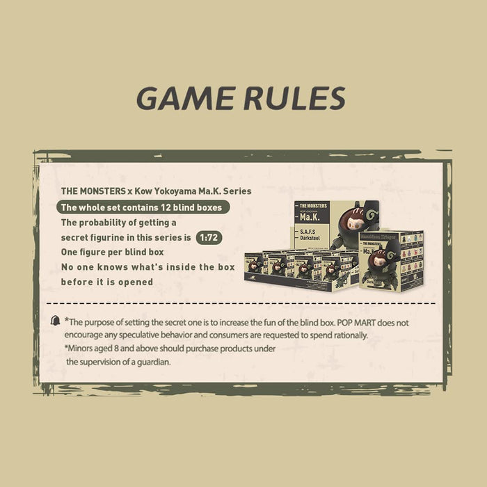 Pop Mart Labubu Monsters × Kow Yokoyama Ma.K. Series Piece- Japan Figure Store - #1 Bring To You The Best Japanese Goods