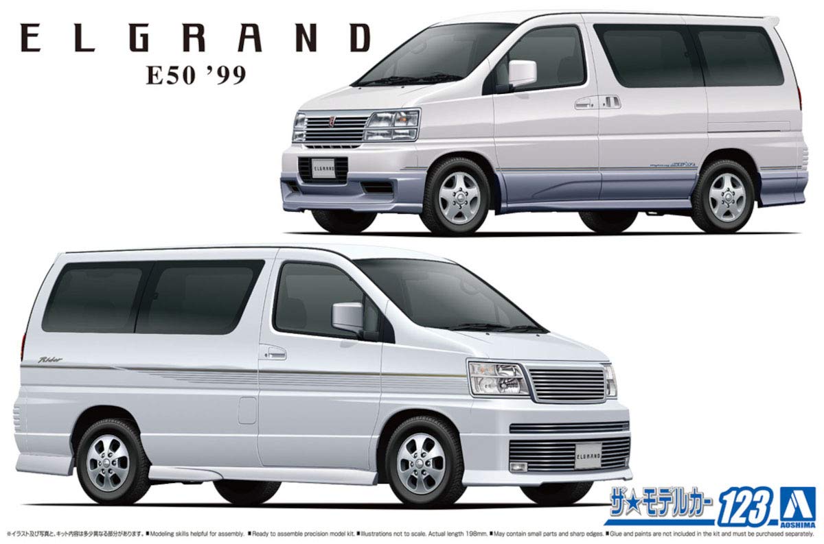 AOSHIMA The Model Car 1/24 Nissan E50 Elgrand `99 Plastic Model- Japan Figure Store - #1 Bring To You The Best Japanese Goods