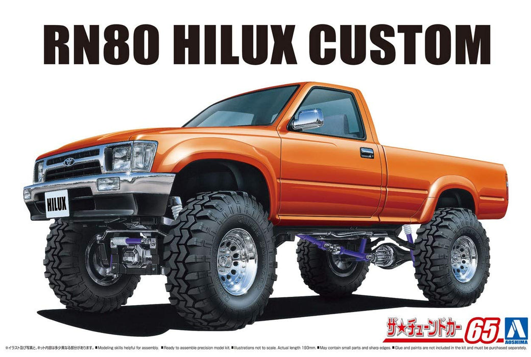 AOSHIMA The Tuned Car 1/24 Toyota Rn80 Hilux Long Bed Lift Up '95 Plastic Model- Japan Figure Store - #1 Bring To You The Best Japanese Goods