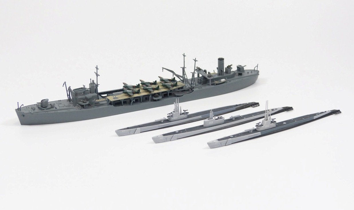 AOSHIMA Waterline 12123 Ijn Oil Supply Ship Hayasui & Uss Submarine 1/700 Nza- Japan Figure Store - #1 Bring To You The Best Japanese Goods