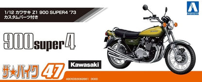 AOSHIMA - The Bike 1/12 Kawasaki Z1 900 Super4 '73 W/ Custom Parts Plastic Model- Japan Figure Store - #1 Bring To You The Best Japanese Goods