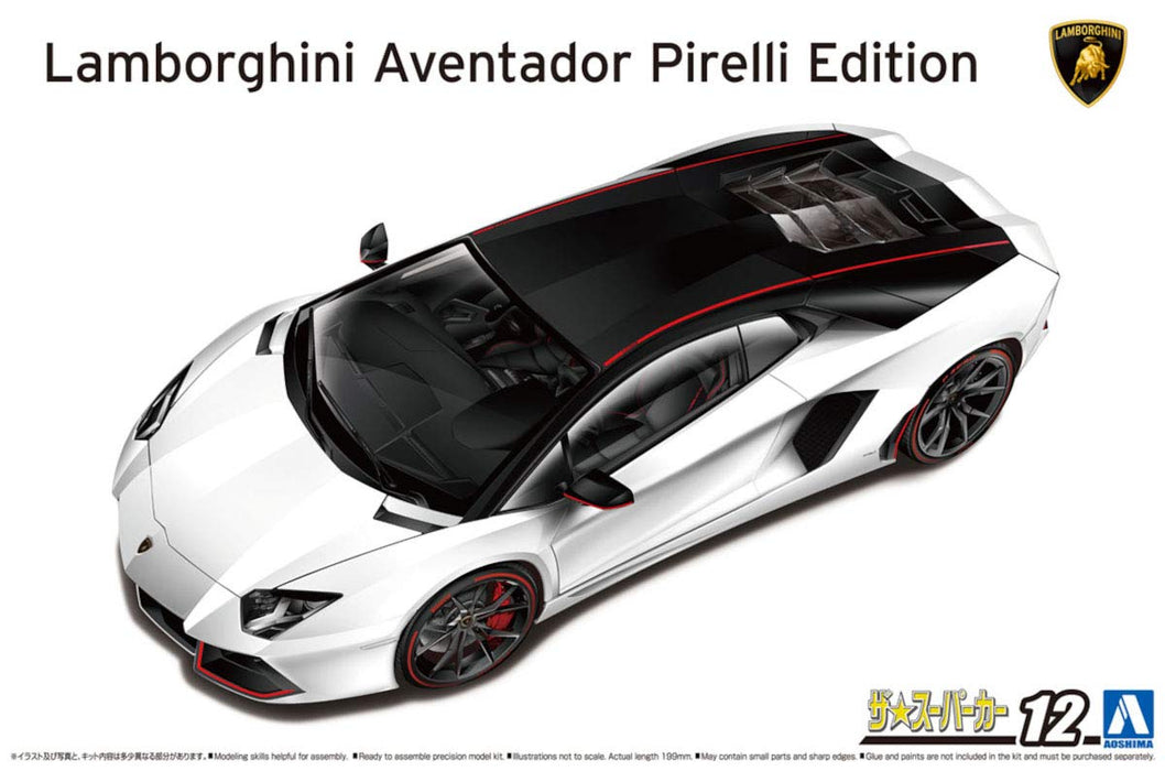 AOSHIMA The Super Car 1/24 Lamborghini Aventador Pirelli Edition '15 Plastic Model- Japan Figure Store - #1 Bring To You The Best Japanese Goods