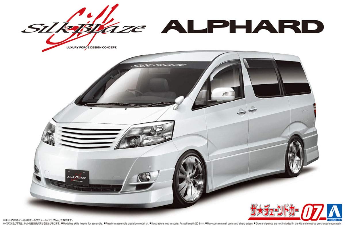 AOSHIMA The Tuned Car 1/24 Toyota Silk Blaze Mnh/Anh10, 15W Alphard '05 Plastic Model- Japan Figure Store - #1 Bring To You The Best Japanese Goods
