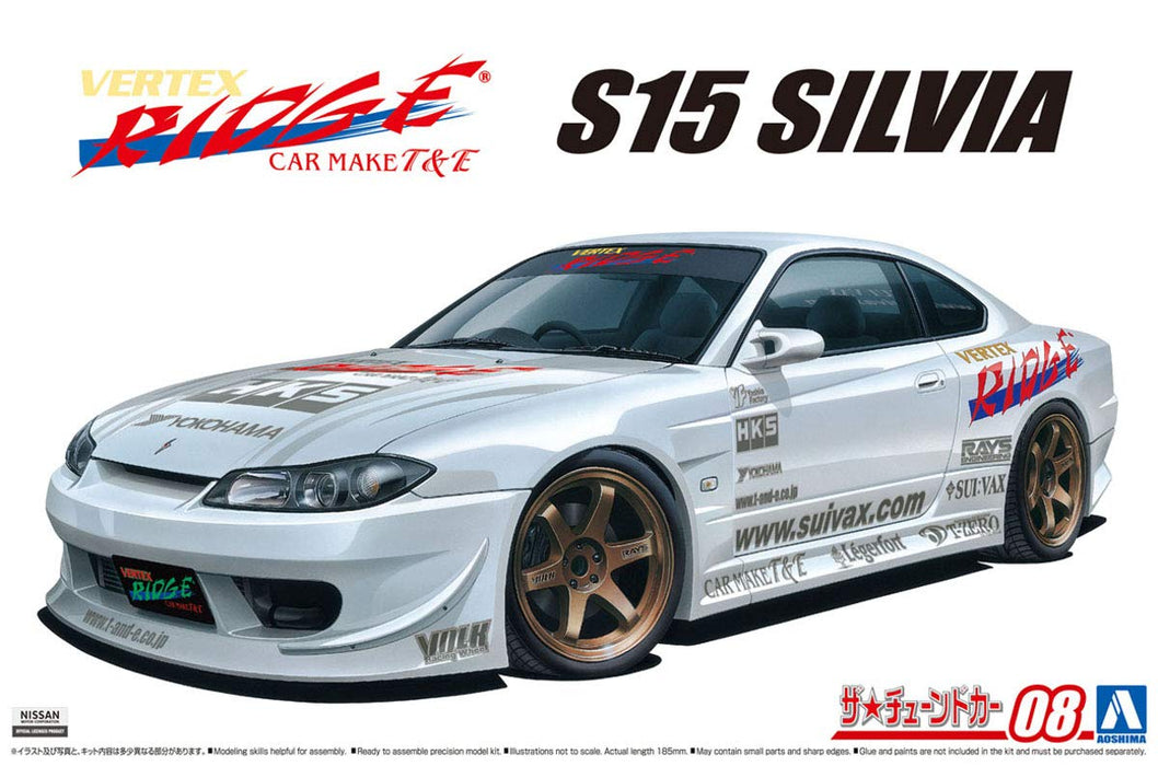 AOSHIMA The Tuned Car 1/24 Nissan Vertex S15 Silvia `99 Plastic Model- Japan Figure Store - #1 Bring To You The Best Japanese Goods
