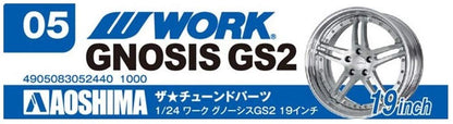 AOSHIMA Tuned Parts 1/24 Rs Work Gnosis Gs2 19Inch Tire & Wheel Set- Japan Figure Store - #1 Bring To You The Best Japanese Goods