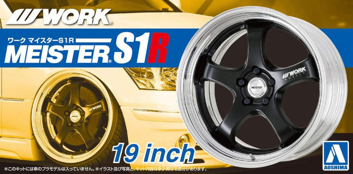 AOSHIMA Tuned Parts 1/24 Work Meister S1R 19Inch Tire & Wheel Set- Japan Figure Store - #1 Bring To You The Best Japanese Goods