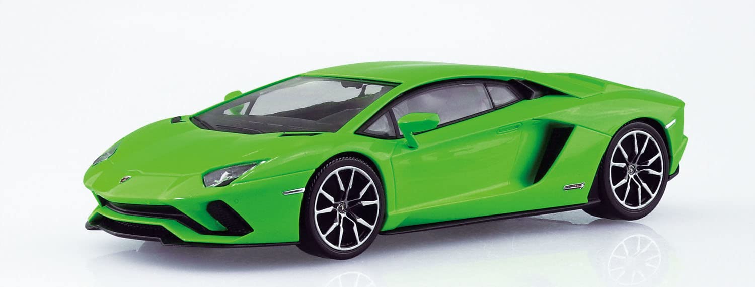 AOSHIMA The Snap Kit No.12-D 1/32 Lamborghini Aventador S Pearl Green Plastic Model- Japan Figure Store - #1 Bring To You The Best Japanese Goods