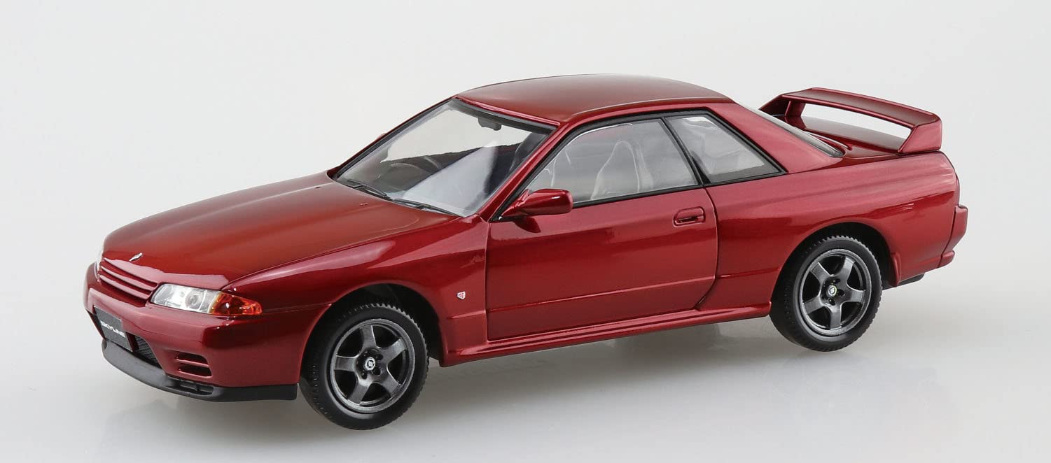 AOSHIMA The Snap Kit No.14-E 1/32 Nissan R32 Skyline Gt-R Red Pearl Plastic Model- Japan Figure Store - #1 Bring To You The Best Japanese Goods