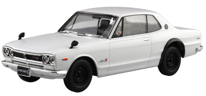 AOSHIMA 58831 Nissan Skyline 2000Gt-R White Aug 1/32 Scale Pre-Painted Snap-Fit Kit- Japan Figure Store - #1 Bring To You The Best Japanese Goods