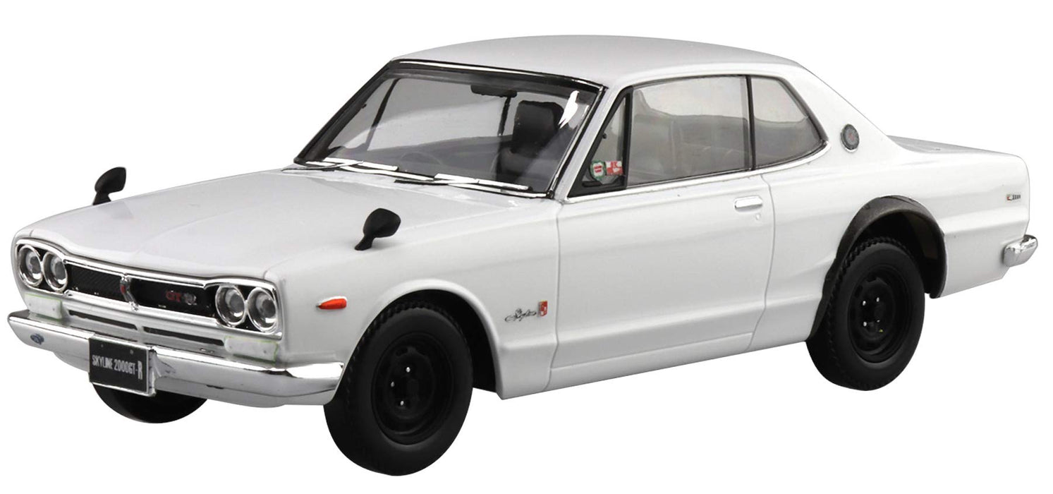 AOSHIMA 58831 Nissan Skyline 2000Gt-R White Aug 1/32 Scale Pre-Painted Snap-Fit Kit- Japan Figure Store - #1 Bring To You The Best Japanese Goods