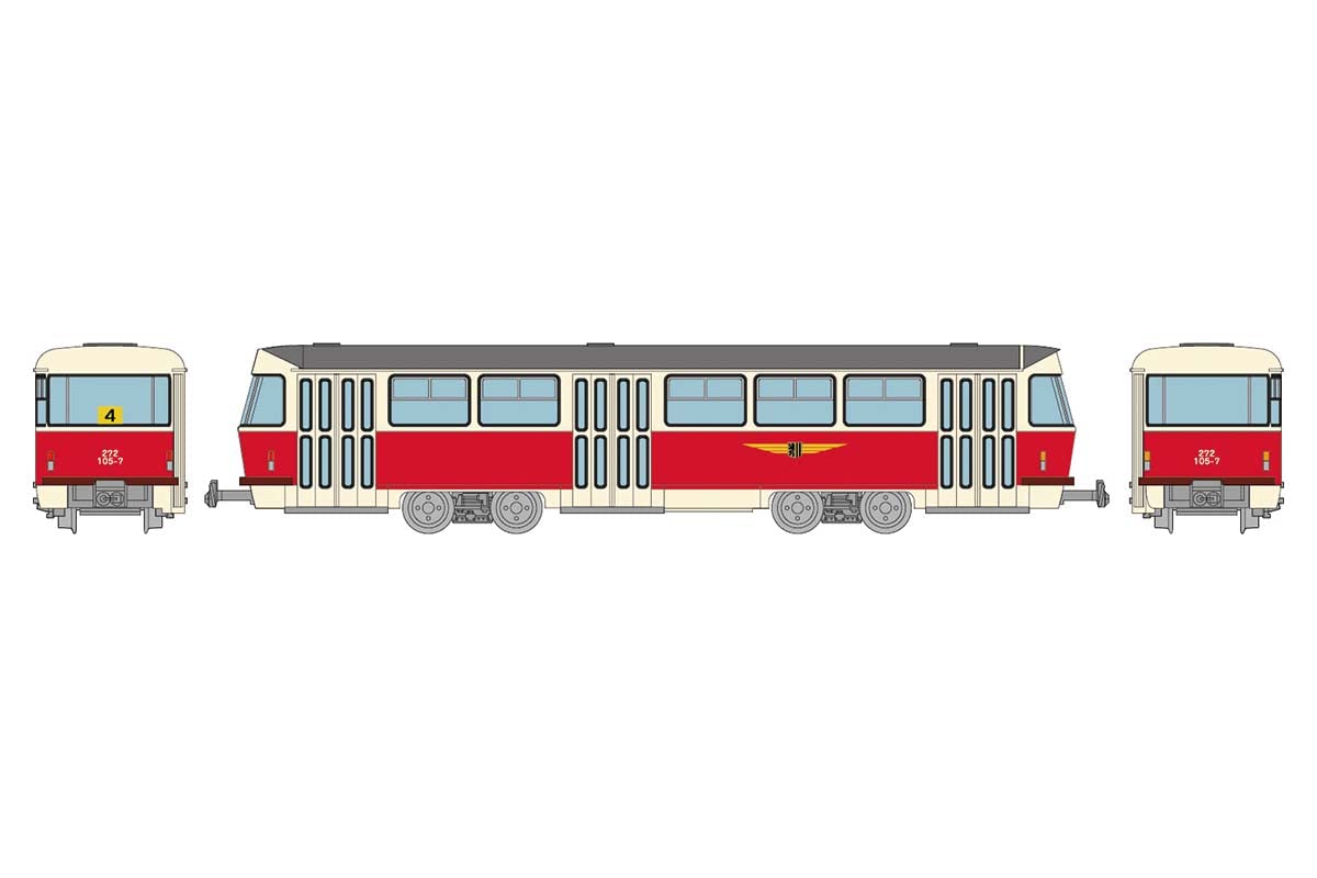 Tomytec Japan Railway Collection Iron Collection Dresden Tram Tatra T4+B4 Type 2 Car Set E Diorama Supplies- Japan Figure Store - #1 Bring To You The Best Japanese Goods