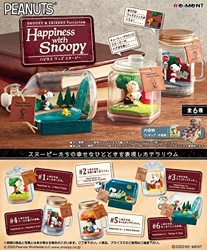 RE-MENT Snoopy & Friends Terrarium Happiness With Snoopy 6 Pcs Box- Japan Figure Store - #1 Bring To You The Best Japanese Goods