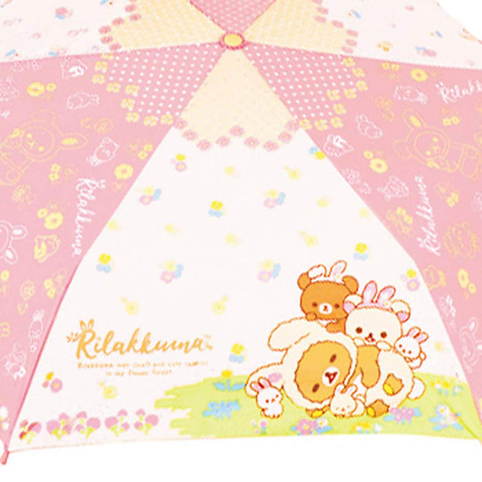 J'S PLANNING Rilakkuma Folding Umbrella 'Flower'- Japan Figure Store - #1 Bring To You The Best Japanese Goods