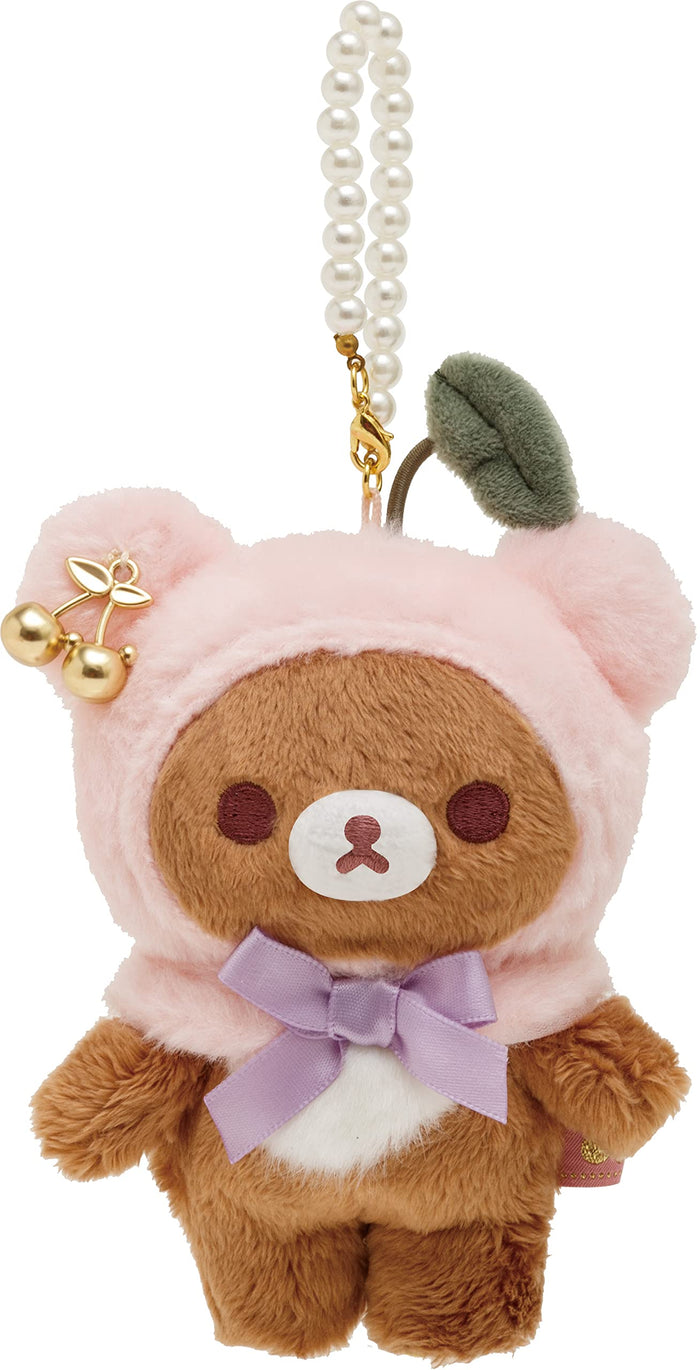 Rilakkuma Korikog No Jewel Cherry Hanging Stuffed Toy Chairoikoguma Mf70601- Japan Figure Store - #1 Bring To You The Best Japanese Goods