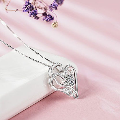 S. Whit Necklace Ladies Chain Silver 925 Eternal Love Open Heart- Japan Figure Store - #1 Bring To You The Best Japanese Goods
