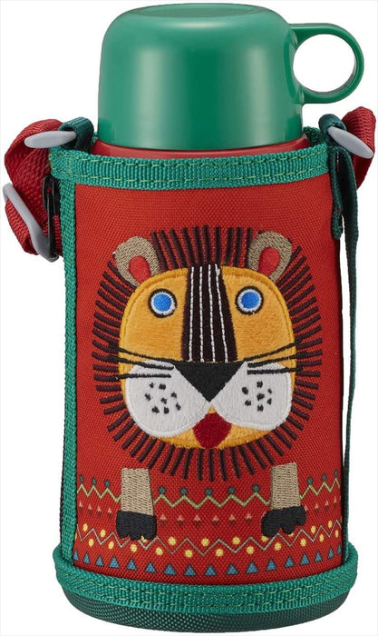 Tiger Thermos Japan Sahara Korobokkuru Lion Mbr-C06Grn 2Way 600Ml Stainless Steel Water Bottle + Pouch- Japan Figure Store - #1 Bring To You The Best Japanese Goods