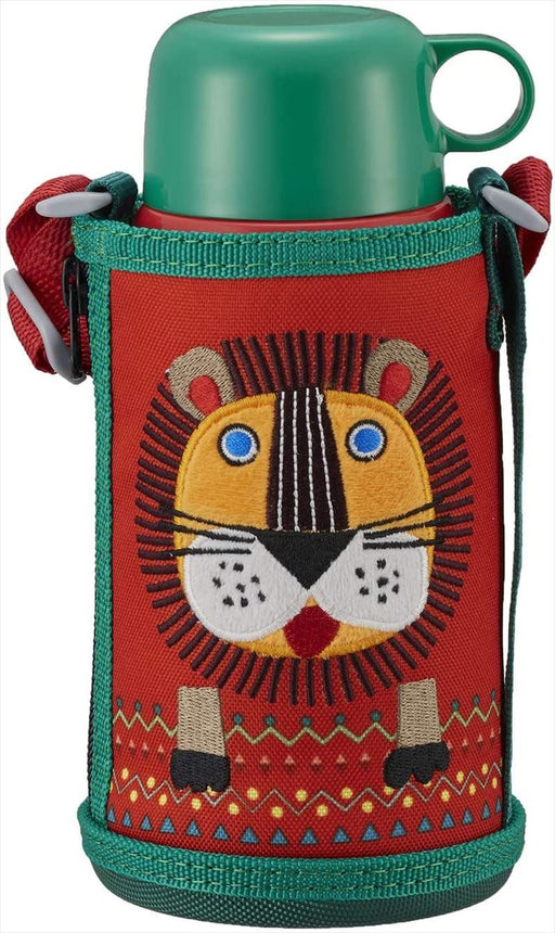 Tiger Thermos Japan Sahara Korobokkuru Lion Mbr-C06Grn 2Way 600Ml Stainless Steel Water Bottle + Pouch- Japan Figure Store - #1 Bring To You The Best Japanese Goods