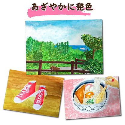 Sakura Crepas Japan Acrylic Gouache Paint Set 12 Colors 13 Pieces (2 White)- Japan Figure Store - #1 Bring To You The Best Japanese Goods