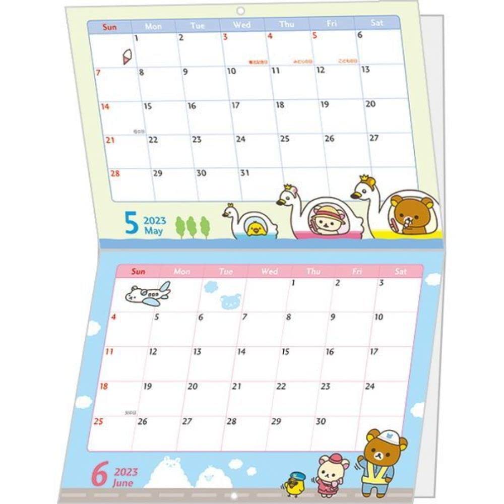 San-X Rilakkuma 2023 Calendar Wall Hanging A4 CD37001- Japan Figure Store - #1 Bring To You The Best Japanese Goods