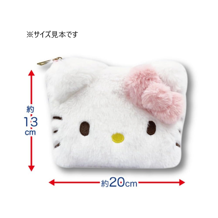 San-X Hello Kitty Fluffy Cosmetic Pouch 34201255- Japan Figure Store - #1 Bring To You The Best Japanese Goods