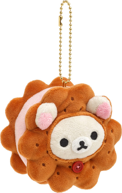 SAN-X Korilakkuma Retro Sweets Series Keychain Plush Butter Sandwich- Japan Figure Store - #1 Bring To You The Best Japanese Goods