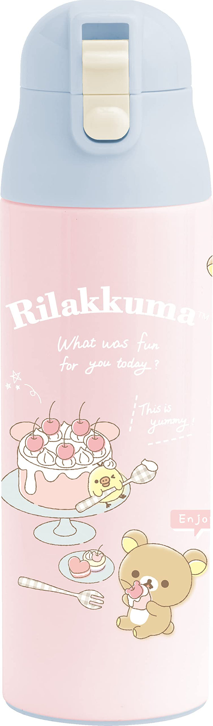 San-X Rilakkuma Lunch Market Stainless Steel One Push Lock Mug Bottle- Japan Figure Store - #1 Bring To You The Best Japanese Goods