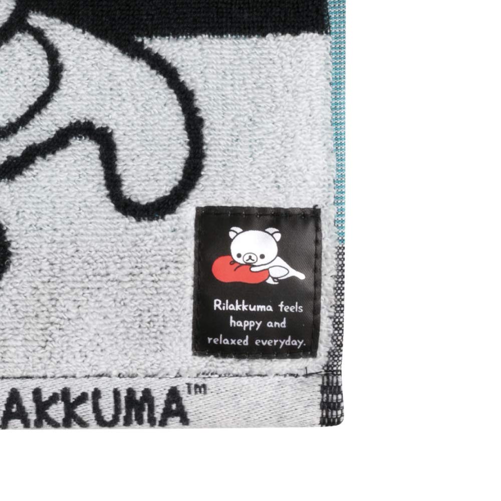 San-X Black Mini Towel Rilakkuma Design Size Cm16801- Japan Figure Store - #1 Bring To You The Best Japanese Goods