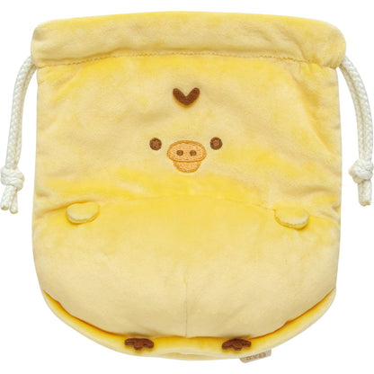 San-X Rilakkuma Kiiroitori Drawstring Purse Pom Poko Kyomgurumi Style CA44902- Japan Figure Store - #1 Bring To You The Best Japanese Goods