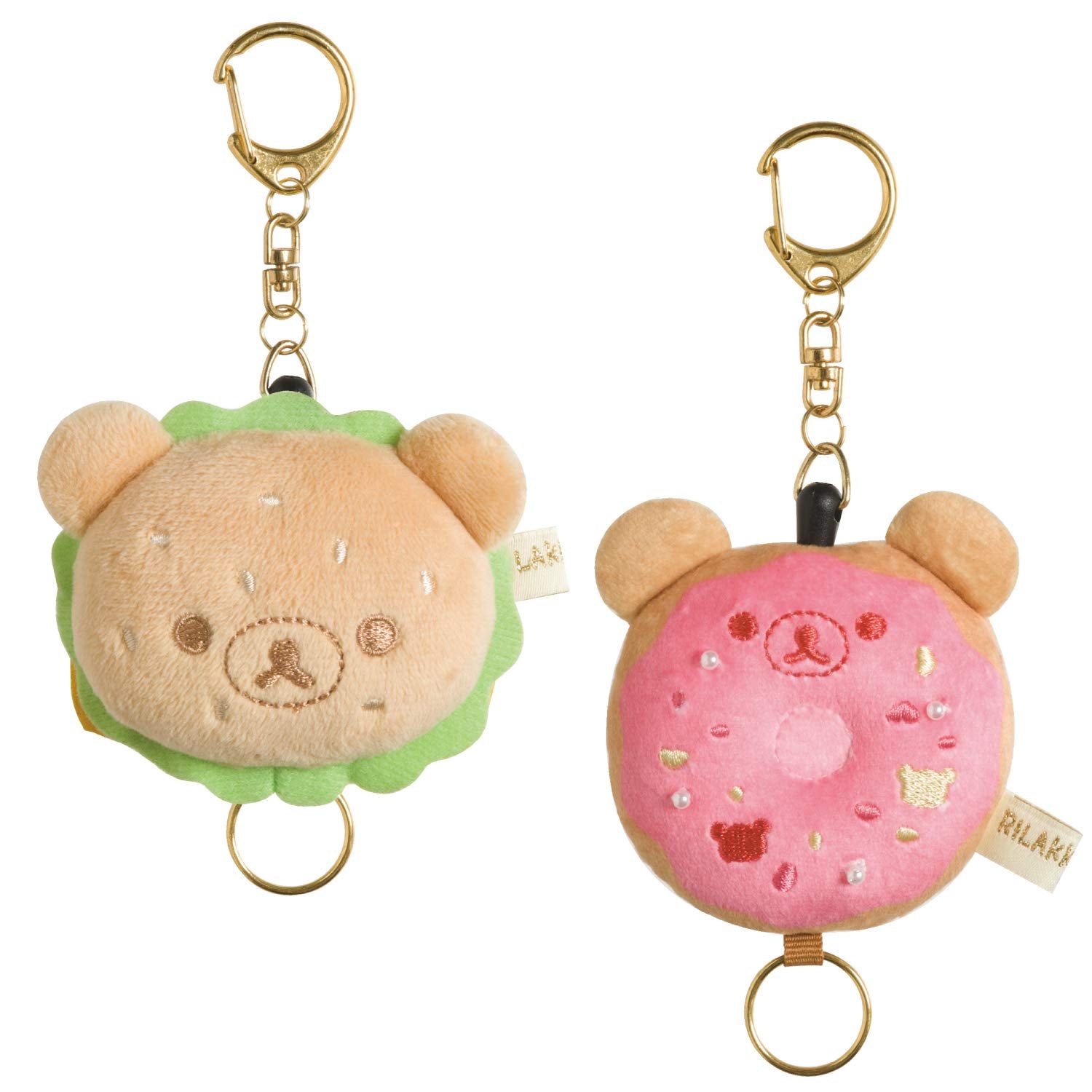 San-X Rilakkuma Donut Keychain Plush - Compact Lightweight Accessory Ay29201- Japan Figure Store - #1 Bring To You The Best Japanese Goods