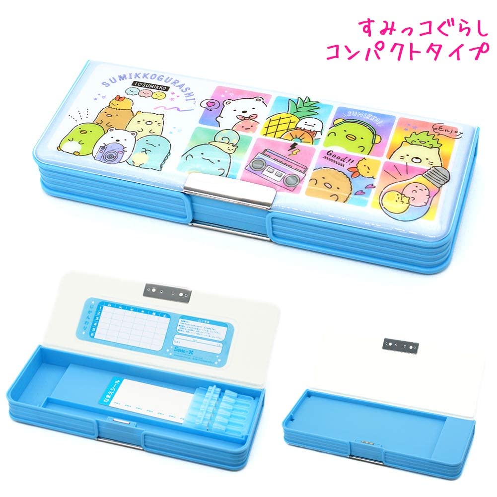 SAN-X Pen Case Sumikko Gurashi Happy School Blue- Japan Figure Store - #1 Bring To You The Best Japanese Goods