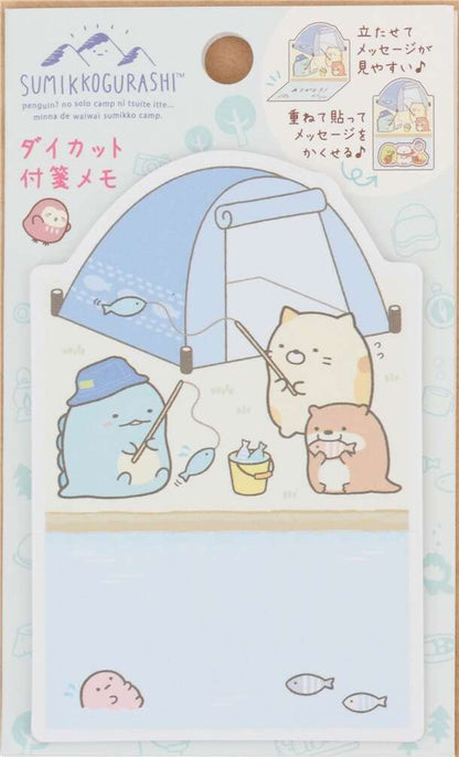 SAN-X Sumikko Gurashi Sticky Note Sumikko Camp With Kawauso- Japan Figure Store - #1 Bring To You The Best Japanese Goods