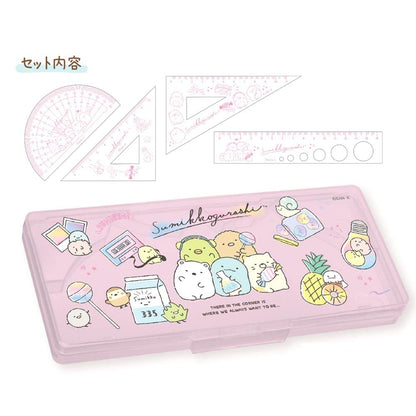 SAN-X Ruler Set Sumikko Gurashi Happy School- Japan Figure Store - #1 Bring To You The Best Japanese Goods