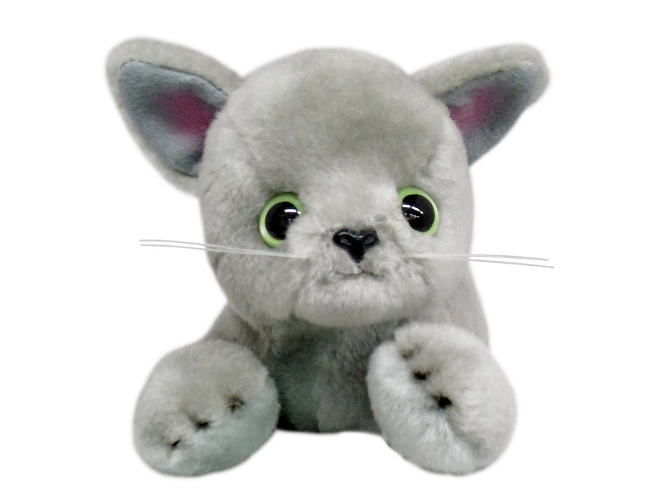 Sanei Boeki Lying Cat Gray Cat W11xD25xH11.5cm I-4258- Japan Figure Store - #1 Bring To You The Best Japanese Goods