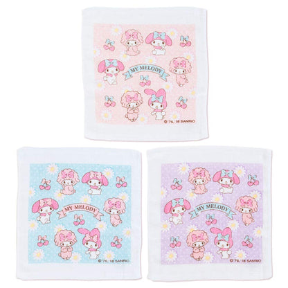 Sanrio My Melody Wet Towel Set Of 3 100% Cotton Japan 29X32Cm 324299- Japan Figure Store - #1 Bring To You The Best Japanese Goods