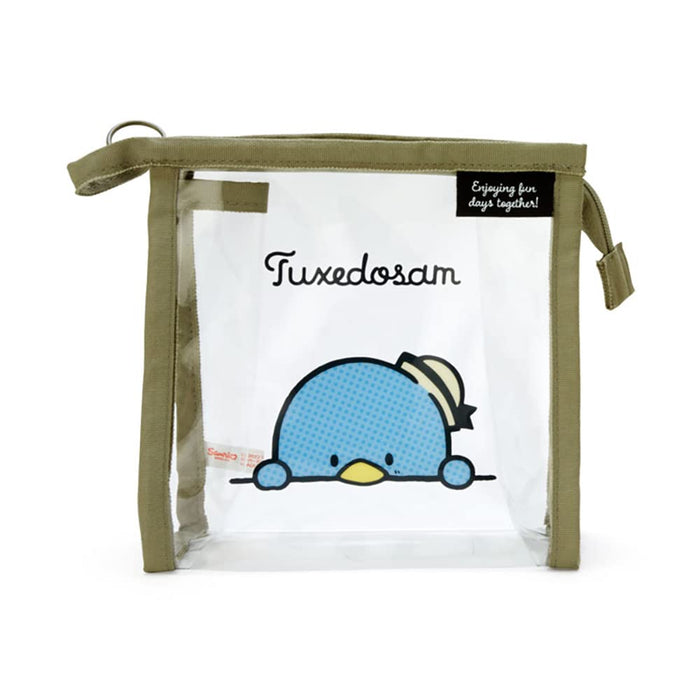 Sanrio 340634 Clear Pouch With Tuxedosam Drawstring Simple Design - Tuxedosam Drawstring Clear Pouch- Japan Figure Store - #1 Bring To You The Best Japanese Goods