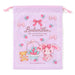 Sanrio Medium Drawstring Bag with Bonbon Ribon Strawberry Print- Japan Figure Store - #1 Bring To You The Best Japanese Goods