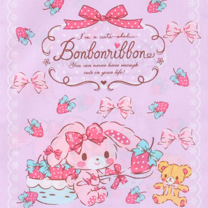 Sanrio Medium Drawstring Bag with Bonbon Ribon Strawberry Print- Japan Figure Store - #1 Bring To You The Best Japanese Goods
